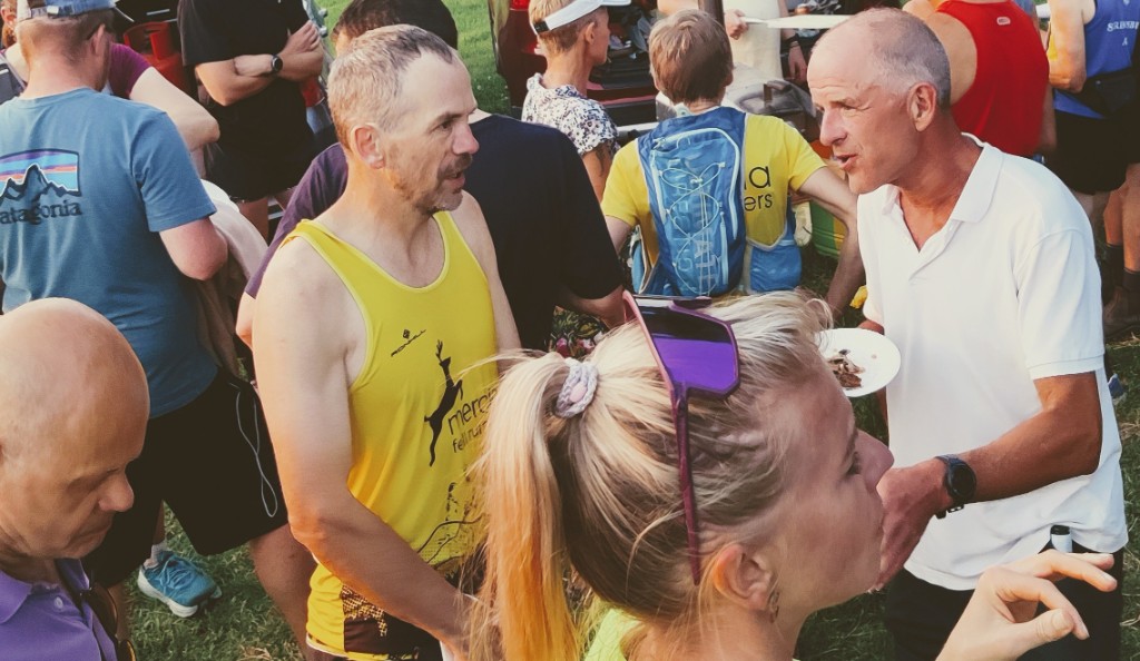 Mercia Fell Runners members socialising after a run